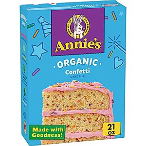 Annie's Confetti Cake Mix, USDA Certified Organic and Non-GMO, 21 oz - $3.87 at Amazon