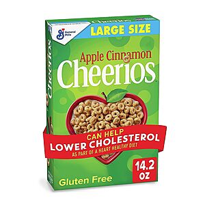 GM Cereals Sale: 27.2-Oz Honey Nut Cheerios $3.70, 14.2-Oz Apple Cinnamon Cheerios $2.80 & More w/ Subscribe & Save
