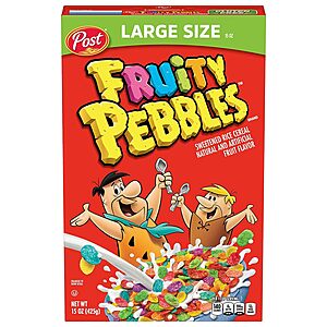 15-Ounce Post Fruity Pebbles Breakfast Cereal $2.52 + Free Shipping w/ Prime or Orders $25+