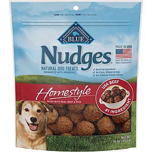 Blue Buffalo Nudges Dog Treats (Beef and Rice) 16oz Bag $3.51 with s/s at Amazon