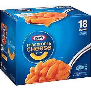 18-Pack of 7.25oz Kraft Macaroni & Cheese Dinner (Original) $9.15 or Less w/ S&S + Free Shipping ~ Amazon