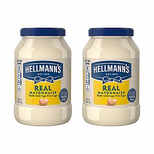 Prime Members: 2-Pack of 48oz Hellmann's Real Mayonnaise $6.88 or Less w/ S&S + Free Shipping ~ Amazon
