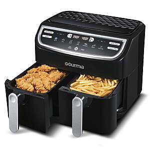 Gourmia 9 Qt 7-in-1 Dual Basket Digital Air Fryer with Smart Finish and Guided Cooking $68 FS @ Walmart