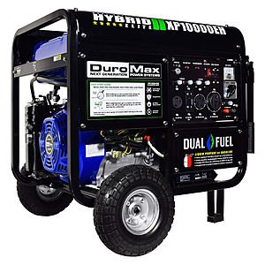 DuroMax 10000 Watt Hybrid Dual Fuel Portable Gas Propane Generator $499.99