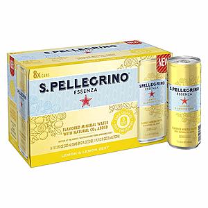 S.Pellegrino Essenza Lemon & Lemon Zest Flavored Mineral Water, 11.2 Fluid Ounce (Pack of 8) $5.01 or $1.01 YMMV