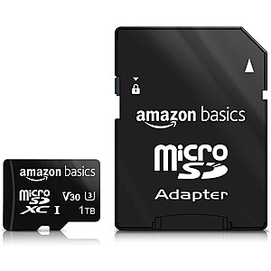 Deal of the day for Prime Members: Amazon Basics microSDXC 1TB Memory Card $91.26