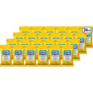 24-Pack 9-Ct Clorox Disinfecting Wipes On The Go (Bleach Free) $16.10 + Free Shipping w/ Prime or on $25+
