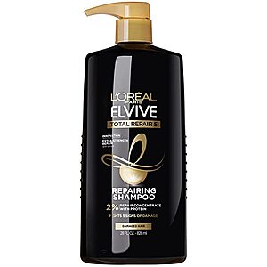 28-Oz L'Oreal Paris Elvive Total Repair 5 Repairing Damaged Hair w/ Protein and Ceramide: Shampoo or Conditioner $4.95 w/ S&S + Free Shipping w/ Prime or on $25+
