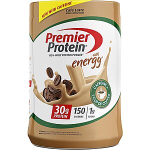 Premier Protein 100% Whey Protein Powder: 23.3-Oz Vanilla $13.30, 23.9-Oz Café Latte $14, 24.5-Oz Chocolates $15.40 w/ S&S + Free Shipping w/ Prime or on $25+