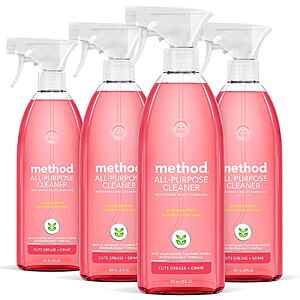 4-Pack 28-Oz Method All-Purpose Cleaner Sprays (Lavender or Pink Grapefruit) $9.30 ($2.33 each) w/ S&S + Free Shipping w/ Prime or on $25+
