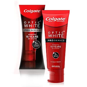 3-Oz Colgate Optic White Pro Series Whitening Toothpaste (Various Flavors) from $3.15 w/ Subscribe & Save