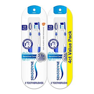 4-Count Sensodyne Sensitive Care Soft Toothbrush $6 & More w/ Subscribe & Save