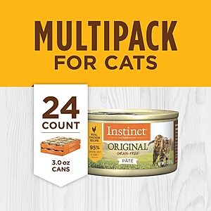 24-Count 3-Oz Instinct Grain Free Wet Cat Foods: Original (Real Chicken) $19.10, Original for Kittens (Real Chicken) $16.65 & More w/ S&S + Free Shipping