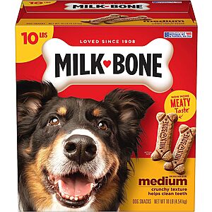 10-lbs Milk-Bone Original Dog Treats Biscuits (Medium or Large Dogs) $10.50 w/ S&S + Free Shipping w/ Prime or on $25+