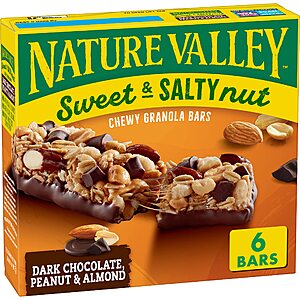 6-Count 1.5-Oz Nature Valley Sweet and Salty Nut Bars (Dark Chocolate Peanut & Almond) $2 w/ S&S + Free Shipping w/ Prime or on $25+