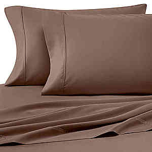Heartland HomeGrown400-Thread-Count Solid Sateen Twin Sheet Set in Light Brown, Bed Bath and Beyond $9.99