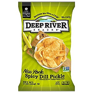 Amazon: Deep River Snacks Kettle Chips, New York Spicy Dill Pickle, 2-Ounce 24 Count, 20% Off AC (Select Accounts - YMMV), Free Prime Shipping $13.58