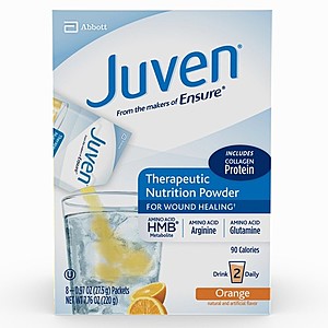 30% Off: 48 Count $65 AC/SS - Juven Therapeutic Nutrition Drink Mix Powder for Wound Healing Includes Collagen Protein, Orange, 48 Count [Orange] $64.72