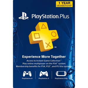 1-Year PlayStation Plus Membership (PS+) - PS3/PS4/PS Vita Digital Code. $39.09