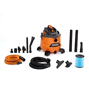 Ridgid 14gallon 6hp shop vacuum with car kit with free shipping - $99.00