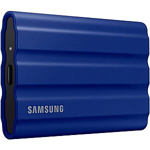 SAMSUNG T7 Shield 1TB, Portable SSD, up to 1050MB/s, USB 3.2 Gen2, Rugged, Blue - $80.99 + F/S - Amazon
