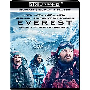 Everest (4K UHD + Blu-ray + Digital HD) $11