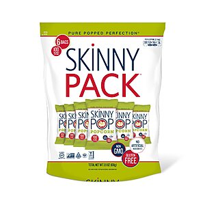 $4.01: SkinnyPop Popcorn, 0.65oz Individual Size Snack Bags (6 Count)