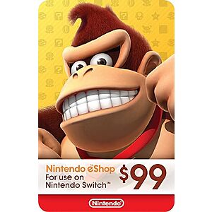 $89.00: $99 Nintendo eShop Gift Card [Digital Code]