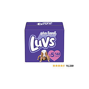 luvs diaper size 5 148ct pack 25% off after clipping subscribe and save coupon plus additional $20 off after spending $100