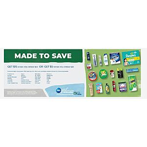 Rite Aid IN STORE ONLY! Spend $60 on P&G Products shown (inc Pampers), earn: $30 Back in Bonus Cash, $12 back in points and $15Visa rebate on $50 spend ($57 back)