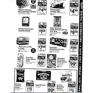 SHOPRITE Supermarkets B&M Black Friday 11/27-30, Buy $100 in Gift Cards - Get $20 shopping voucher (lim 1 total) Free Range Ground Beef 3lbs $5ac   90ct Martinson KCups $8 ac