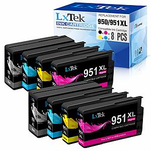 Save 40% on 8 Pack LxTek Compatible ink cartridges for HP 950XL 951XL (2 Black, 2 Cyan, 2 Magenta, 2 Yellow) $16.79 Free Shipping @ Amazon
