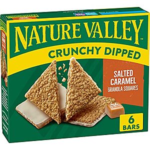 6-Ct Nature Valley Crunchy Dipped Granola Squares (Salted Caramel) $1.95 w/ S&S + Free Shipping w/ Prime or on orders $25+