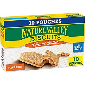 10-Count 13.5-Ounce Nature Valley Biscuits W/ Peanut Butter $4.50 w/ S&S + Free Shipping w/ Prime or on orders $25+