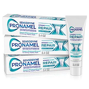 3-Pack 3.4-Ounce Sensodyne Pronamel Intensive Enamel Repair Toothpaste (Extra Fresh) $12.25  w/S&S + Free Shipping w/ Prime or on orders $25+