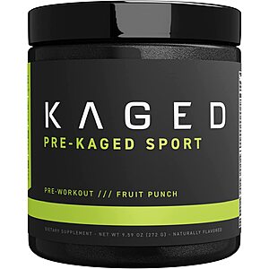 Pre Workout Powder; Kaged Muscle Pre-Kaged Sport Pre Workout for Men and Women $13.49