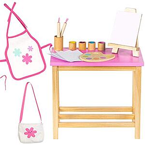 16-Pc Adora Artist Studio Wooden Play Set for American Girl Dolls $6 + Free shipping w/ Prime or orders $25+
