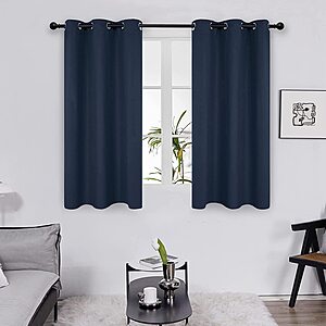 2-PK Deconovo Solid Thermal Insulated Blackout Curtains from $7.62~$15.88 + Free Shipping w/ Prime