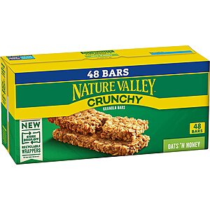 48-Count Nature Valley Crunchy Granola Bars (Oats 'n Honey) $7.05 w/ Subscribe & Save