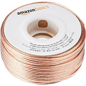 AmazonBasics 16-Gauge Speaker Wire Cable 100 Feet $4.99
