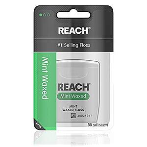 55-Yards Reach Waxed Dental Floss (Mint) $0.68 w/ S&S + Free Shipping w/ Prime or $25+