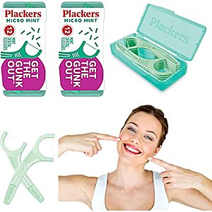 12-Count Plackers Micro Mint Dental Floss Picks w/ Travel Case $0.65 + Free Shipping w/ Prime or $25+