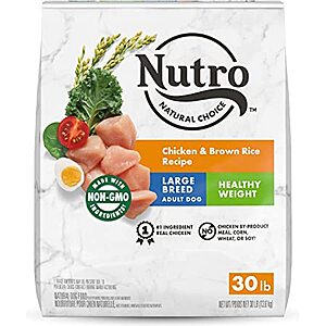 30-Lbs Nutro Natural Choice Adult Healthy Weight Dry Dog Food (Chicken & Rice) $29.40 w/ S&S & More + Free S&H