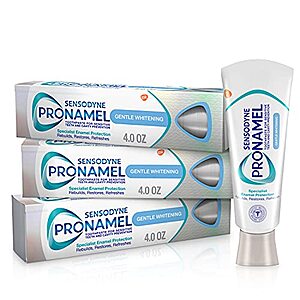 3-Pack 4-Oz Sensodyne Pronamel Gentle Teeth Whitening Enamel Toothpaste for Sensitive Teeth $9.65 w/ S&S + Free S&H w/ Prime or $25+