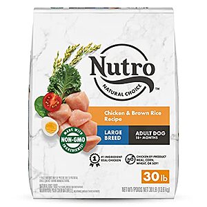 30-Lb Nutro Natural Choice Large Breed Adult Dry Dog Food (Chicken & Brown Rice) $31.29  w/ S&S + Free Shipping