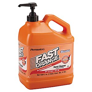 1-Gallon Permatex Fast Orange Pumice Lotion Hand Cleaner w/ Pump $11 + Free S&H w/ Walmart+, Prime or $35+