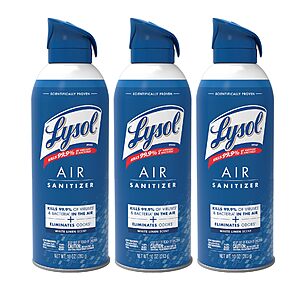 3-Pack 10-Oz Lysol Air Sanitizer Spray (White Linen) $11.70 w/ Subscribe & Save