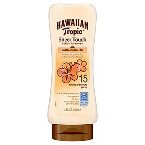 Amazon S&S: Hawaiian Tropic Sheer Touch Lotion Sunscreen SPF 15, 8 Ounces $2.83 + Free Shipping