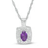 Zales: Extra 25% Off Select Clearance: Amethyst/Diamond Sterling Silver Pendant $23.70 & More + Free Store Pickup