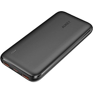 AUKEY 10000mAh 18W PD USB-C Slim 3-Port Power Bank w/ Quick Charge 3.0 » $13.99 at Amazon